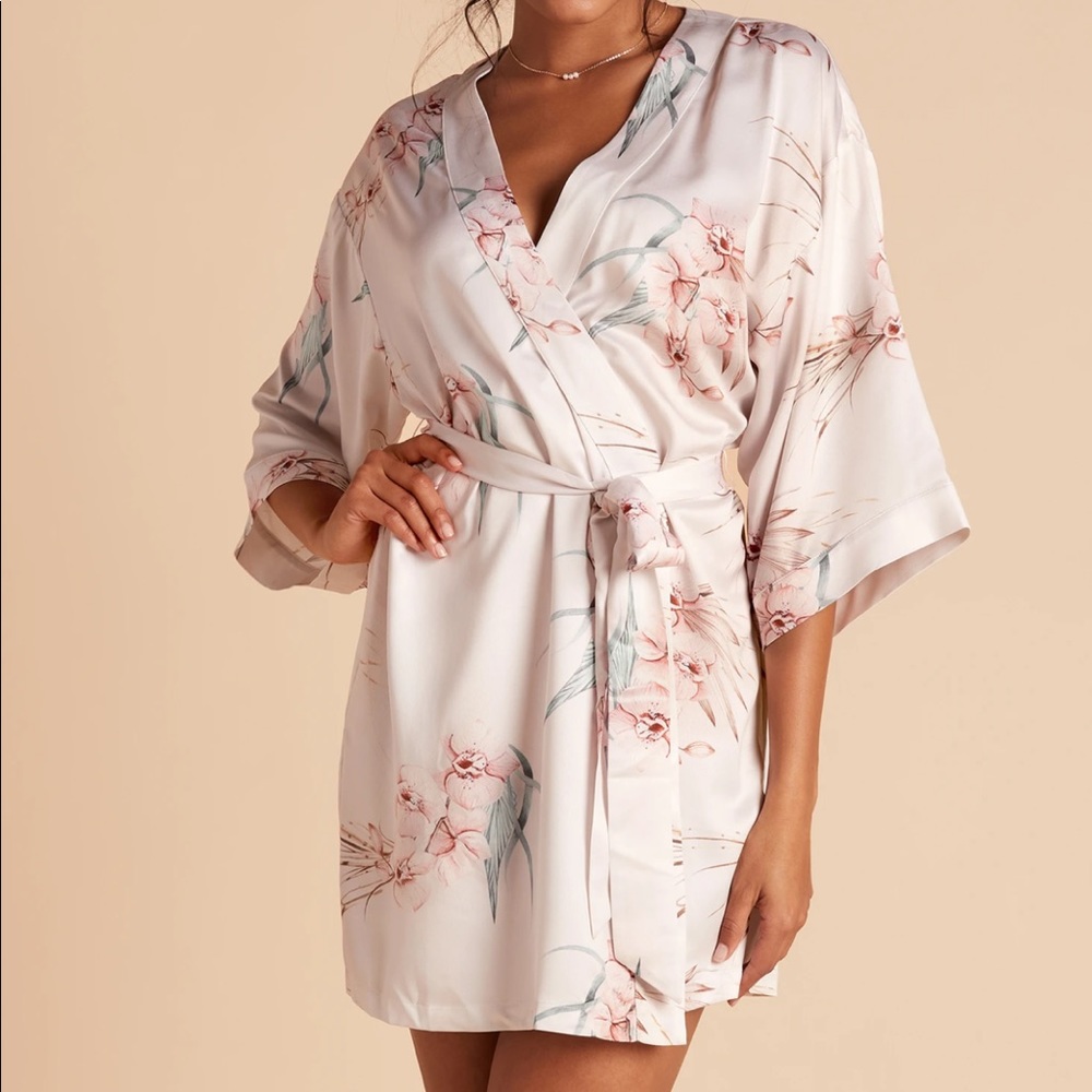 Birdy Grey Satin Bridesmaid Robe
